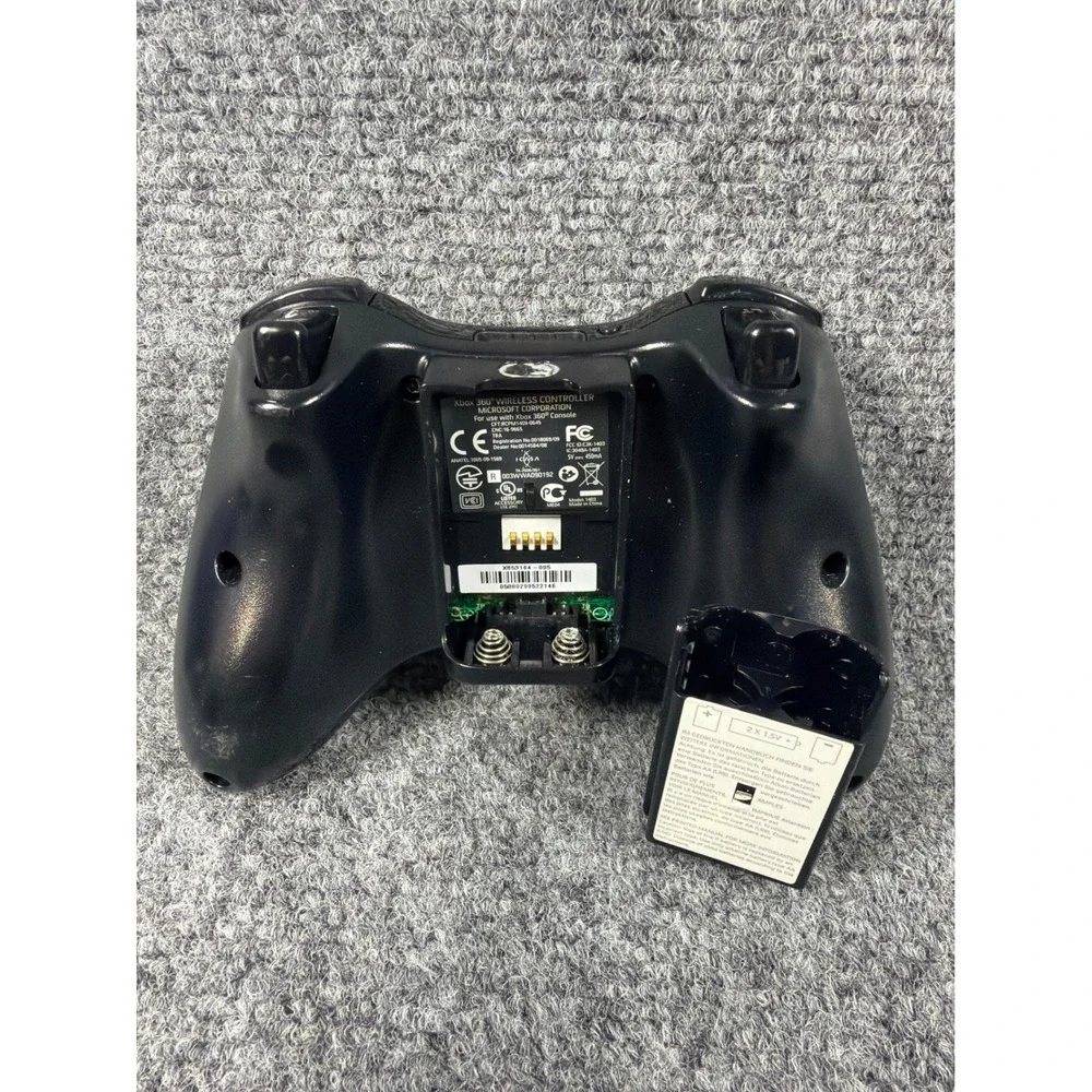 Microsoft Xbox 360 Wireless Controller Model 1403 Black Gamepad Untested